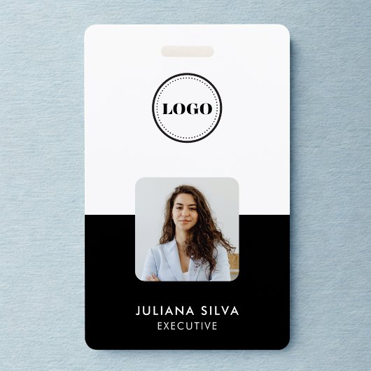 Badge Photo minimaliste tendance moderne | Simple carte 