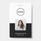 Badge Photo minimaliste tendance moderne | Simple carte  (Avant)