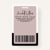 Badge Photo moderne Notaire public (Dos)