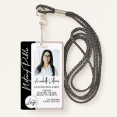 Badge Photo moderne Notaire public (Devant avec lanière)