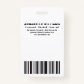 Badge Photo moderne Notaire public (Dos)