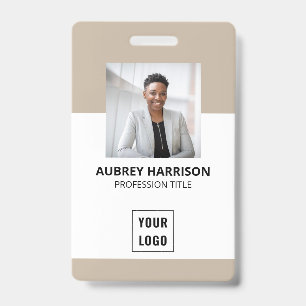 Badge Photo Moderne Professionnel
