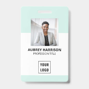 Badge Photo Moderne Professionnel d'Entreprise
