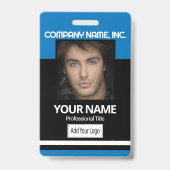 Badge Photo - Noir et Bleu (Avant)