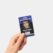 Badge Photo - Noir et Bleu foncé (Manuel / portable)