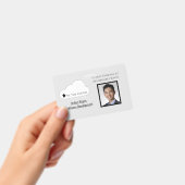 Badge Photo noire et grise réutilisable Horizontale magn (Manuel / portable)