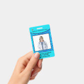 Badge Photo Nom de l'employé Code barre Logo Personnalis (Manuel / portable)