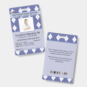 Badge Photo Nom de l'employé Code-barres Logo ID personn (Avant & arrière)