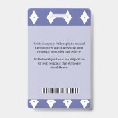 Badge Photo Nom de l'employé Code-barres Logo ID personn (Arrière)