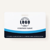 Badge Photo Nom de l'employé de l'entreprise Code QR Ble (Dos)