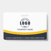 Badge Photo Nom de l'employé de l'entreprise Code QR Jau (Arrière)