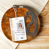 Badge Photo Notaire professionnel Classic Peach & Gold