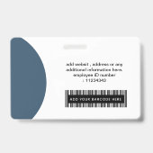 Badge Photo of the employee's person, Code bar, Lo (Arrière)