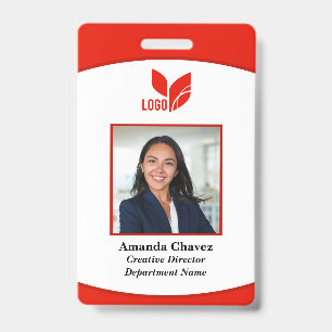 Badge photo personnalisé de l'employé d'entreprise