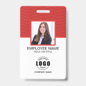 Badge Photo personnalisée Code QR de l'employé de l'entr (Avant)