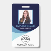 Badge Photo personnalisée Code QR de l'employé de l'entr (Front)