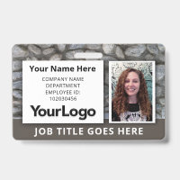 Photo personnalisée de l'employé avec nom pour les