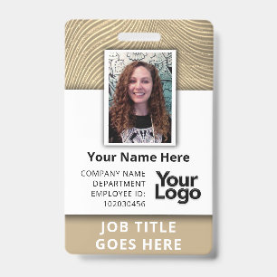 Badge Photo personnalisée de l'employé avec nom pour les