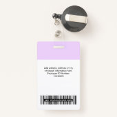 Badge Photo personnalisée de l'employé, Code barre, Badg (Back with Retractable)