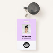 Badge Photo personnalisée de l'employé, Code barre, Badg (Front with Retractable)