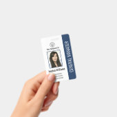 Badge Photo personnalisée de l'employé, Code barre, Logo (Handheld)