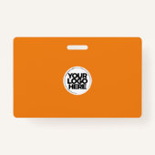 Badge Photo personnalisée de l'employé, Code barre, Logo (Dos)