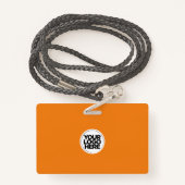 Badge Photo personnalisée de l'employé, Code barre, Logo (Derrière avec lanière)