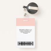 Badge Photo personnalisée de l'employé, Code barre, Logo (Back with Retractable)