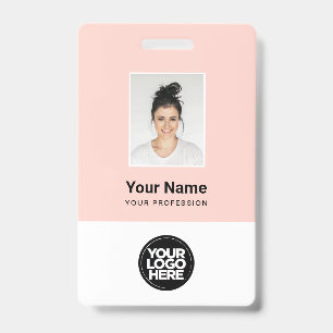 Badge Photo personnalisée de l'employé, code-barres, l