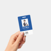 Badge Photo personnalisée de l'employé, code QR, logo, i (À main)