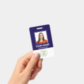 Badge Photo personnalisée de l'employé, code Qr, logo, n (Manuel / portable)