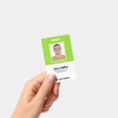 Badge Photo personnalisée de l'employé, logo, code à bar (À main)