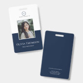 Badge Photo personnalisée de l'employé, logo, insigne de (Recto et verso)