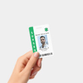 Badge Photo personnalisée de l'employé, nom, code barre, (Manuel / portable)