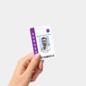 Badge Photo personnalisée de l'employé, nom, code barre, (Manuel / portable)