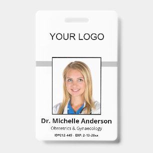 Badge Photo personnalisée de l'employé professionnel sim