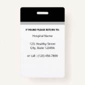 Badge Photo personnalisée de l'employé professionnel sim (Dos)