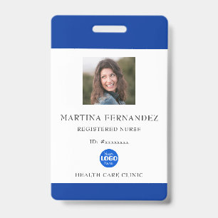 Badge Photo personnalisée d'employé d'hôpital médical bl