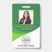 Badge Photo personnalisée Nom de l'employé de l'entrepri (Front)