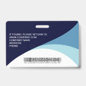 Badge Photo personnalisée Nom de l'employé de l'entrepri (Arrière)