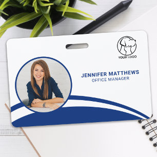 Badge Photo personnalisée Nom du logo de l'employé Ins