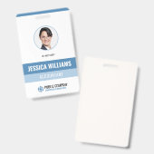 Badge Photo personnelle moderne Code du personnel de l'e (Recto et verso)