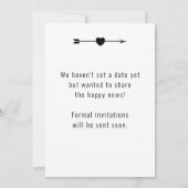 Badge Photo | Photo N/B | Blanc | Carte de Remerci (Dos)