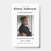 Badge Photo profession moderne s'adressent simplement au (Back)