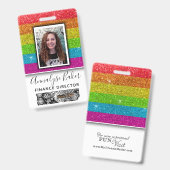 Badge photo professionnel CNA infirmière avec pail (Avant & arrière)