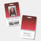 Badge photo professionnel infirmier(e) CNA Ruby Re (Avant & arrière)
