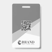 Badge Photo professionnelle moderne tendance Code QR (Dos)
