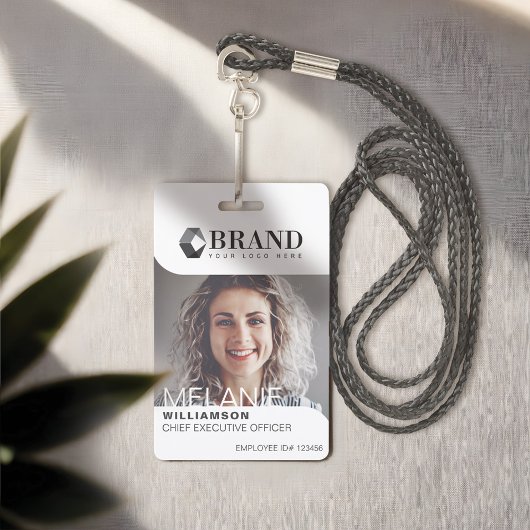 Badge Photo professionnelle moderne tendance Code QR
