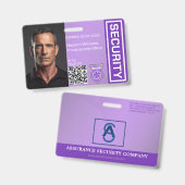 Badge photo Purple Custom Security Guard (Avant & arrière)