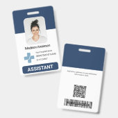 Badge Photo Qr BarCode de l'employé de l'hôpital personn (Avant & arrière)